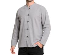 Chemise pêcheur coton - chemise été sans col manches longues, médiévale