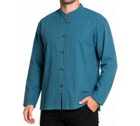 Chemise pêcheur coton - chemise été sans col manches longues, médiévale