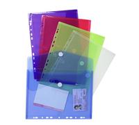 Exacompta Sachet de 5 pochettes perforées A4 polypropylène scratch couleurs assorties