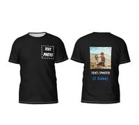 Chemise personnalisée pour Hommes Femmes, T-Shirt personnalisé avec Impression de Texte ou d'image, Avant et Arrière en Imprimez Vos Propres t-Shirts personnalisés