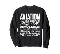 Chemise Pilote Aviation Nutshell Landings aviateur Captain Men Sweatshirt