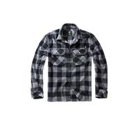 Brandit Jeff Fleece, chemise XL Noir/Gris Noir/Gris