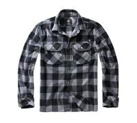Brandit Chemise polaire manches longues Jeff Noir/Gris 3XL Homme
