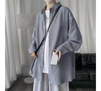 Chemise Polyester Spandex Stretch Confortable pour Étudiant | Tissu stretch 96% polyester 4% spandex, grande liberté de mouvement, confort toute la journée(Grey M)
