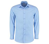 Chemise Popeline Ajustée Kustom Kit À Manches Longues Facile À Repasser