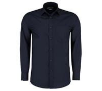Chemise Popeline Ajustée Kustom Kit À Manches Longues Facile À Repasser