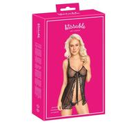 Chemise porte-jarretelles noire S/M