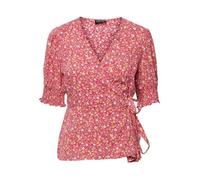 PIECES Chemisier 'TALA' crème / jaune / rouge clair, Taille XS