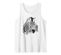 Chemise Portrait Zèbre Rayé Cheval Sauvage - Zèbre Débardeur