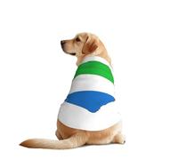 Chemise pour animal de compagnie avec drapeau de la Sierra Leone imprimé carte pour animal de compagnie, gilet doux, respirant, léger et extensible pour chien de taille moyenne