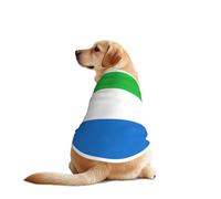 Chemise pour chien à imprimé drapeau de la Sierra Leone, gilet doux, respirant, léger et extensible pour chien de taille moyenne