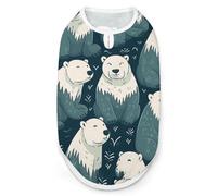 Chemise pour chien à motif ours polaire à séchage rapide et respirant - T-shirt doux et extensible sans manches - M