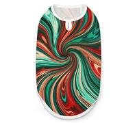 Chemise pour chien à motif tourbillon psychédélique à séchage rapide respirant T-shirt doux et extensible sans manches pour chien M
