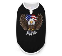 Chemise pour chien aigle patriotique drapeau des États-Unis à séchage rapide respirant T-shirt doux extensible sans manches pour chien S