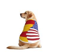 Chemise pour chien avec drapeau américain de l'Espagne - Respirant et rafraîchissant pour grands chiens, protection solaire et confortable pour Golden Retriever, Husky, Alaska, activités de plein air