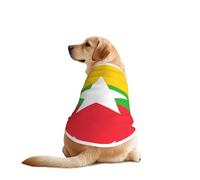 Chemise pour chien avec drapeau de la Birmanie - Vêtement respirant et rafraîchissant pour grands chiens, protection solaire et confortable pour Golden Retriever, Husky, Alaska, activités de plein air