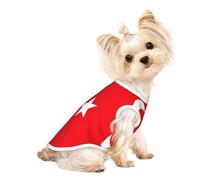 Chemise pour chien avec drapeau de la Turquie pour petite taille, T-shirt pour animaux de compagnie, vêtements doux et respirants pour chats et chiens, convient pour les petits animaux de compagnie