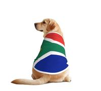 Chemise pour chien avec drapeau de l'Afrique du Sud pour chiens de grande et moyenne taille - T-shirt en maille respirante, parfait pour un usage quotidien et des occasions spéciales