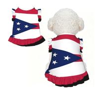 Chemise pour chien avec drapeau de l'État de l'Ohio - Vêtements d'été pour petits chiots et chats