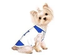 Chemise pour chien avec drapeau d'Israël pour petite taille, t-shirt pour filles, vêtements doux et respirants pour chats et chiens, convient pour les petits animaux de compagnie