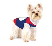 Chemise pour chien avec drapeau du Laos pour petites races comme les chihuahuas, yorkshires et chiots
