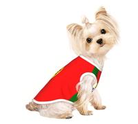 Chemise pour chien avec drapeau du Portugal - Léger et respirant - Doux et léger - Respirant - Pour chiots et chats de petite et moyenne taille