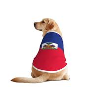 Chemise pour chien avec drapeau haïtien - Vêtement respirant et rafraîchissant pour grands chiens, protection solaire et confortable pour Golden Retriever, Husky, Alaska, activités de plein air Taille