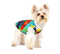 Chemise pour chien avec imprimé perroquets sur un arbre pour petites races comme les chihuahuas, yorkshires et chiots