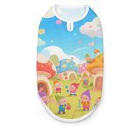 Chemise pour chien de petite et moyenne taille, motif champignons colorés, gilet respirant sans manches, tissu doux extensible et protection UV, vêtements toutes saisons pour la promenade