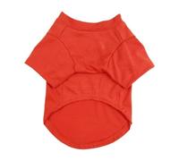 Chemise pour chien de petite taille - T-shirt uni en coton doux pour chien - Vêtement pour printemps et été - Respirant - Accessoires de vêtements pour animaux de compagnie (XXL, rouge)