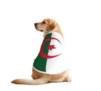 Chemise pour chien Drapeau de l'Algérie pour chiens de grande et moyenne taille - T-shirt en maille respirante, parfait pour un usage quotidien et des occasions spéciales