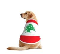 Chemise pour chien Drapeau du Liban pour chiens de grande et moyenne taille - T-shirt en maille respirante, parfait pour un usage quotidien et des occasions spéciales