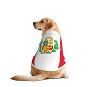 Chemise pour chien Drapeau du Pérou pour chiens de grande et moyenne taille - T-shirt en maille respirante, parfait pour un usage quotidien et des occasions spéciales
