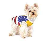 Chemise pour chien en coton avec drapeau américain de l'Espagne - Chemise douce et respirante pour chiens, chats, garçons, filles, animaux de compagnie, convient pour les petits animaux de compagnie