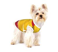 Chemise pour chien en coton avec drapeau de l'Espagne - Chemise douce et respirante pour chiens, chats, garçons, filles, animaux de compagnie, convient pour les petits animaux de compagnie