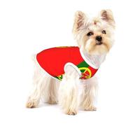 Chemise pour chien en coton avec drapeau du Portugal - Chemise douce et respirante pour chiens, chats, garçons, filles, animaux de compagnie, convient pour les petits animaux de compagnie