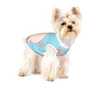 Chemise pour chien en coton doux et respirant avec un auréole autour de la tête - Pour chiens et chats - Convient pour les petits animaux de compagnie
