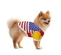 Chemise pour chien en maille avec drapeau américain de l'Espagne - Léger et respirant - Séchage rapide - Extensible - Pour petits chiens