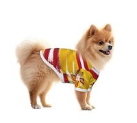 Chemise pour chien en maille avec drapeau de l'Espagne - Léger et respirant, séchage rapide, extensible, pour petits chiens