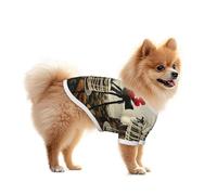 Chemise pour chien en maille avec sculpture côtière et gâteau - Légère et respirante - Séchage rapide - Extensible - Pour petits chiens