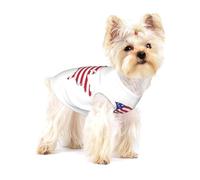 Chemise pour chien imprimée carte du drapeau des États-Unis, gilet pour petites races comme les chihuahuas, yorkshires et chiots