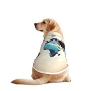 Chemise pour chien imprimée carte du monde abstraite, gilet doux, respirant, léger et extensible pour chien de taille moyenne