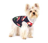 Chemise pour chien imprimée champignons magiques pour petites races comme les chihuahuas, yorkshires et chiots