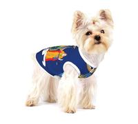 Chemise pour chien imprimée drapeau de New York pour petites races comme les chihuahuas, yorkshires et chiots