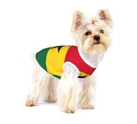 Chemise pour chien imprimée drapeau du Ghana pour petites races comme les chihuahuas, yorkshires et chiots