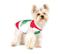 Chemise pour chien imprimée drapeau du Liban pour petites races comme les chihuahuas, yorkshires et chiots