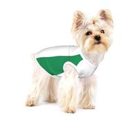 Chemise pour chien imprimée drapeau du Nigeria pour petites races comme les chihuahuas, yorkshires et chiots