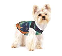 Chemise pour chien imprimée planète univers pour petites races comme les chihuahuas, yorkshires et chiots