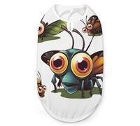 Chemise pour chien insecte dessin animé à séchage rapide respirant T-shirt doux extensible sans manches pour chien S