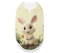 Chemise pour chien lapin mignon à séchage rapide respirant T-shirt doux extensible sans manches pour chien M